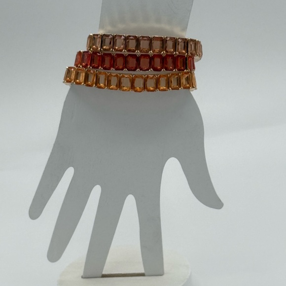 Ann Taylor Trio of Bracelets Gold & Gemstones - Picture 7 of 7